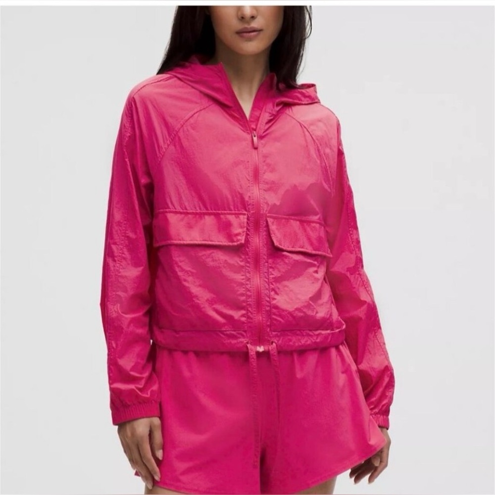 Lululemon Hood-Lite Relaxed-Fit Jacket‎ boxy size Large color pink